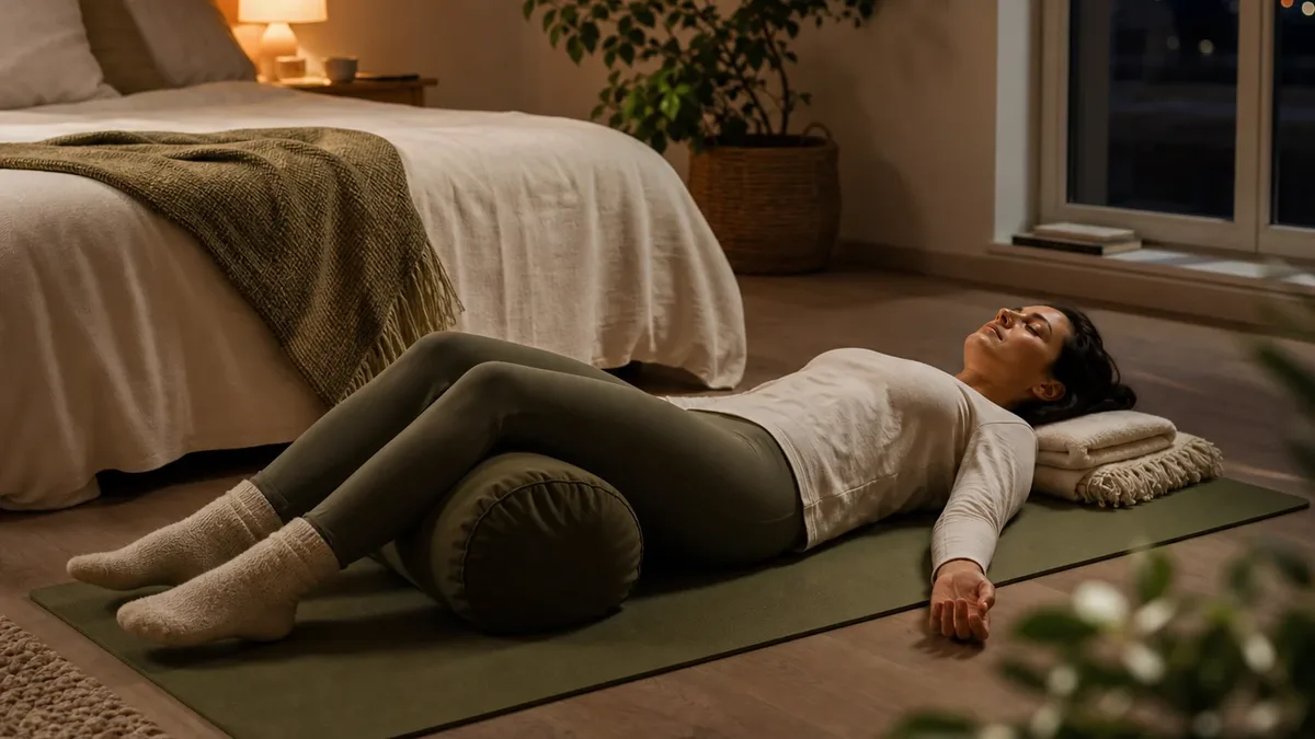 Posture de repos dans une chambre calme pour le sommeil et la relaxation