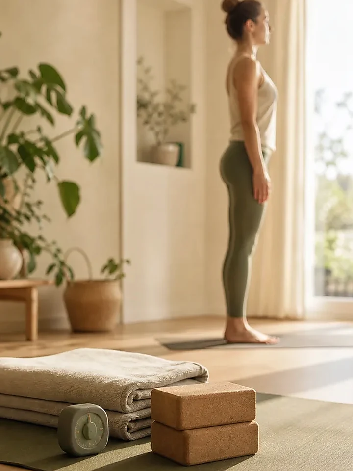 Pratique douce avec supports pour adapter le yoga aux sensibilités du dos.